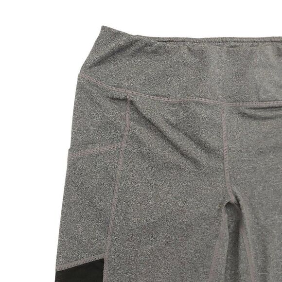 Reebok Capri Leggings Womens Size Medium Breathable Workout Running Gray - Picture 5 of 9
